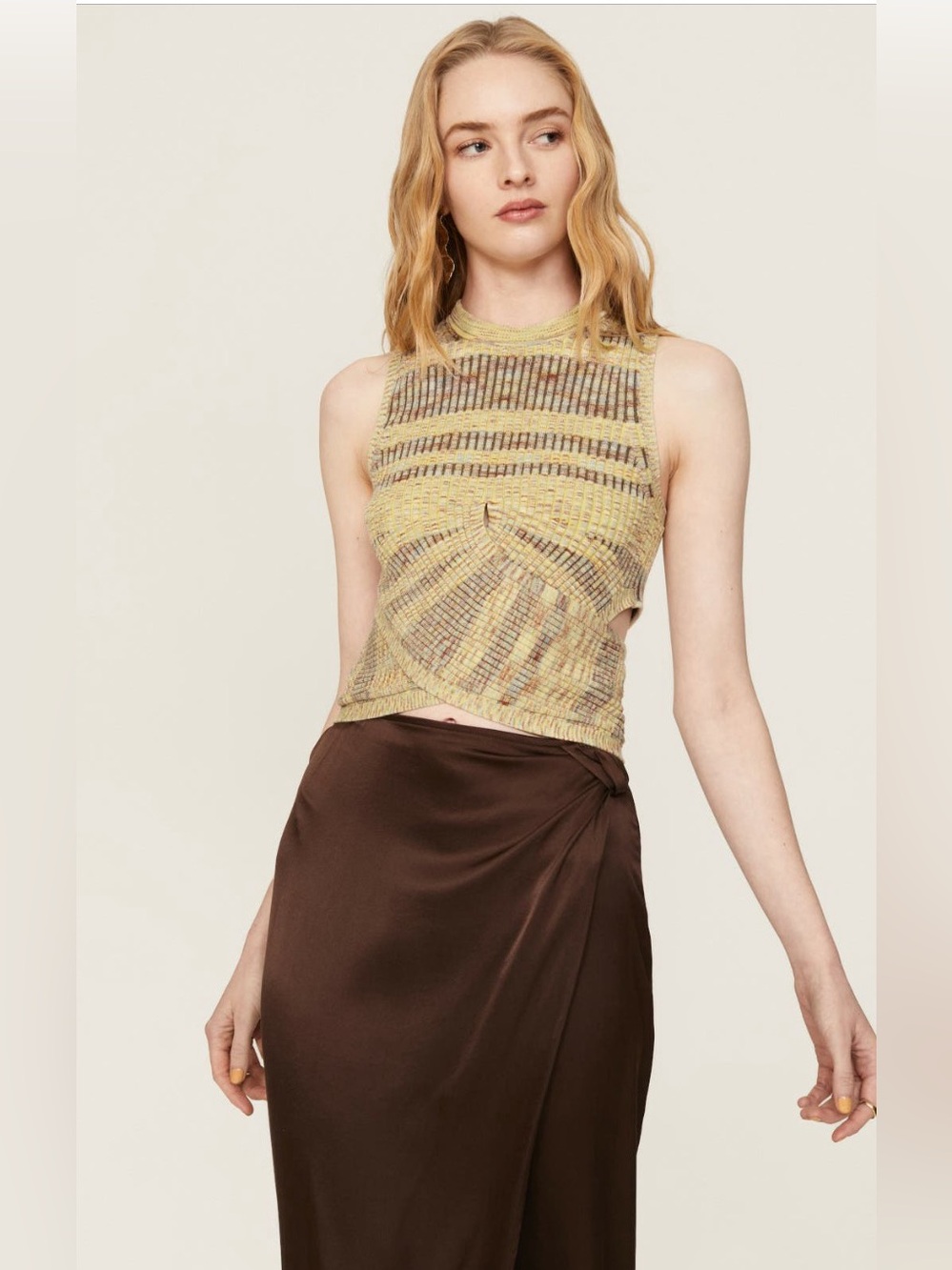 Jonathan Simkhai~Reilly Crop Top~Multicolor Knit~Size XS~$345~